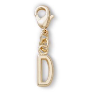 Gold Letter D Charm